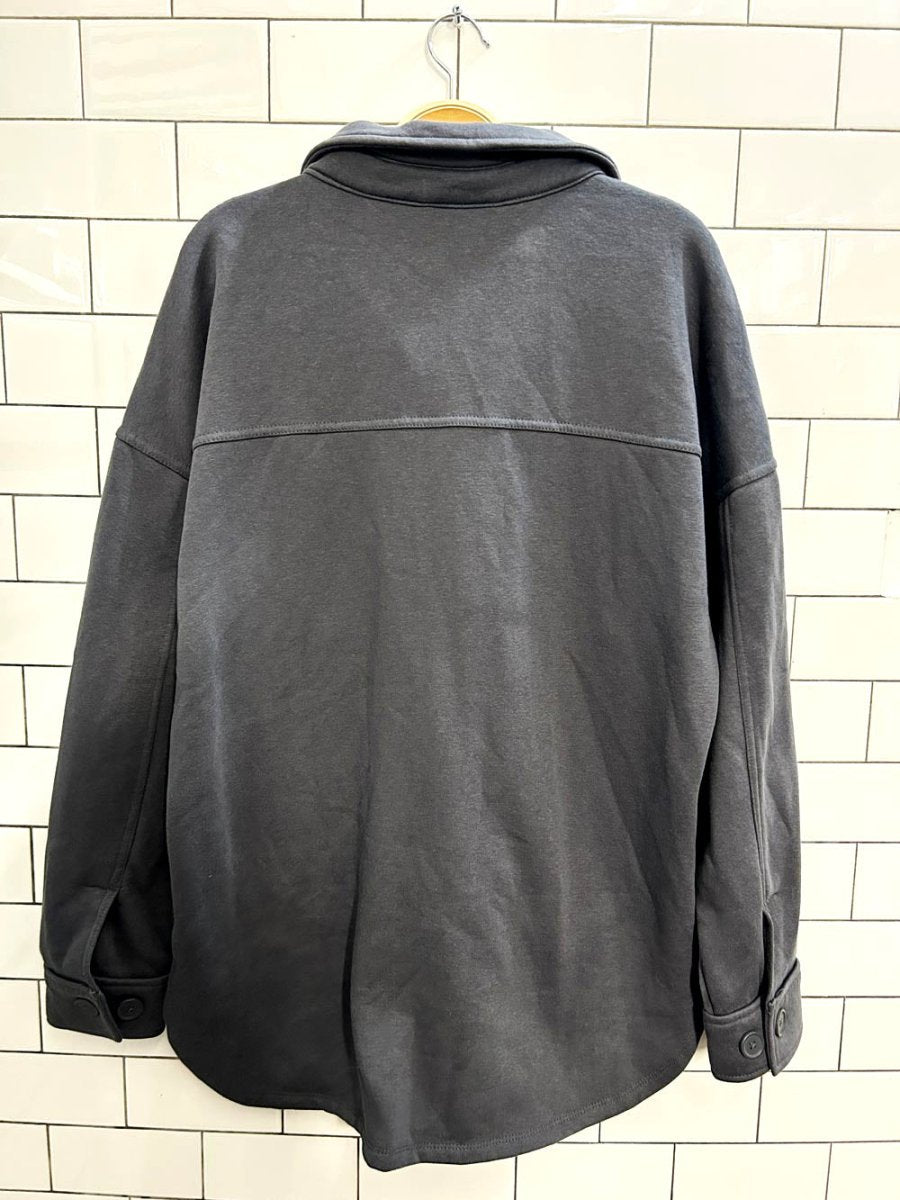 lazypants cozy fleece shirt jacket - good market thrift store