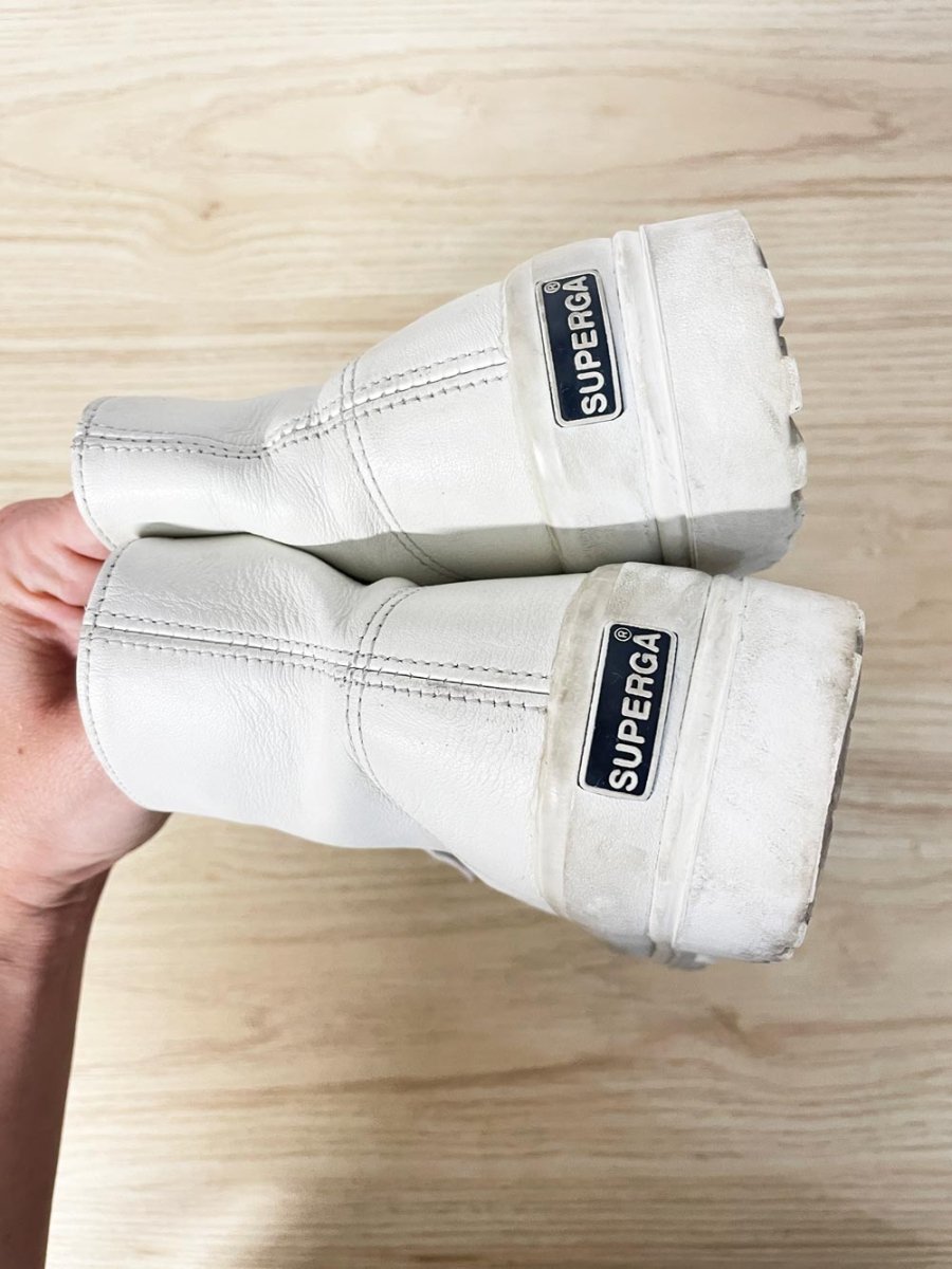 superga alpina leather high top hiker sneakers - good market thrift store