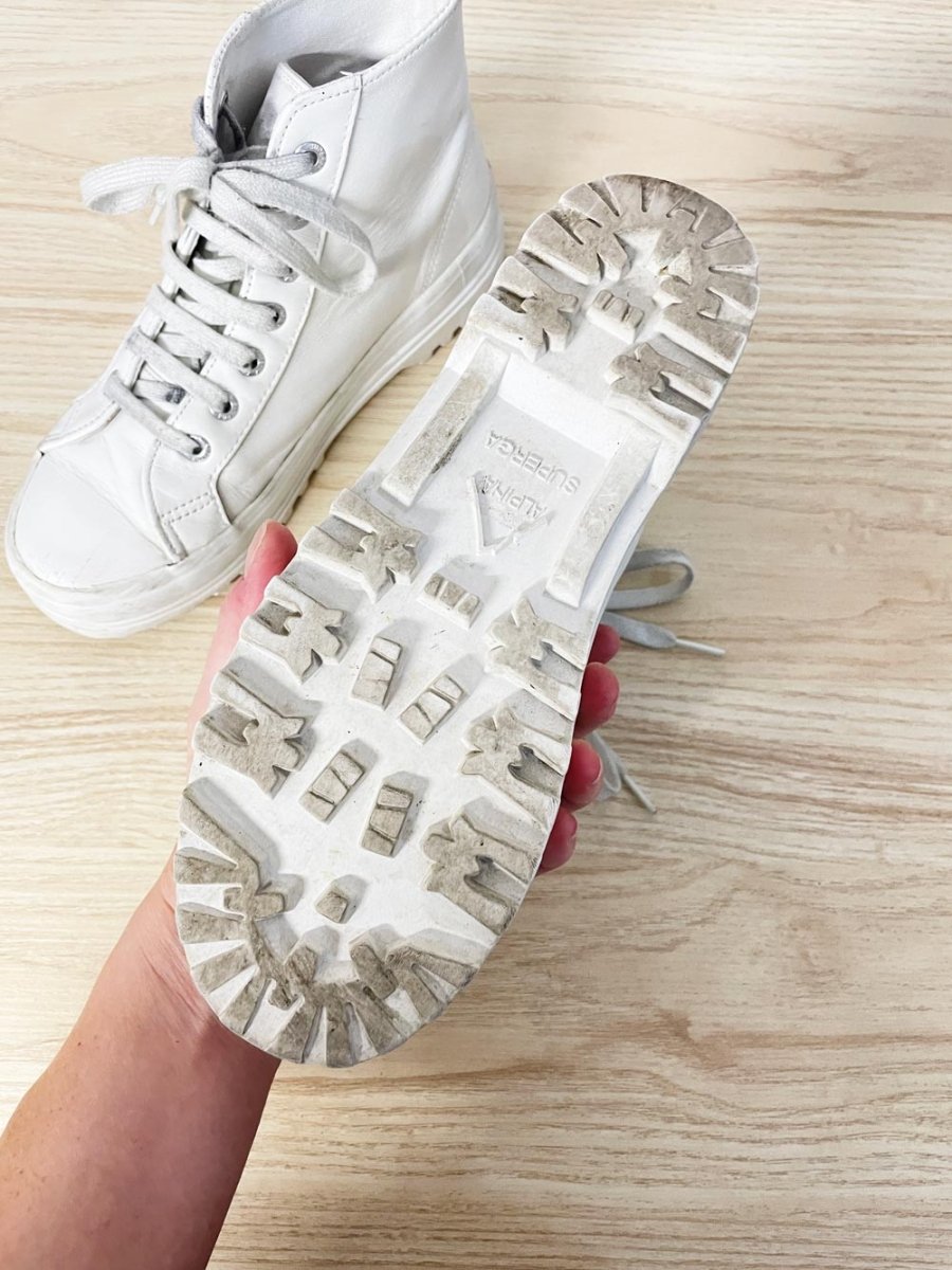 superga alpina leather high top hiker sneakers - good market thrift store