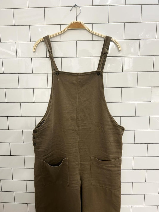 zara minimal wide leg baggy overalls - good market thrift store
