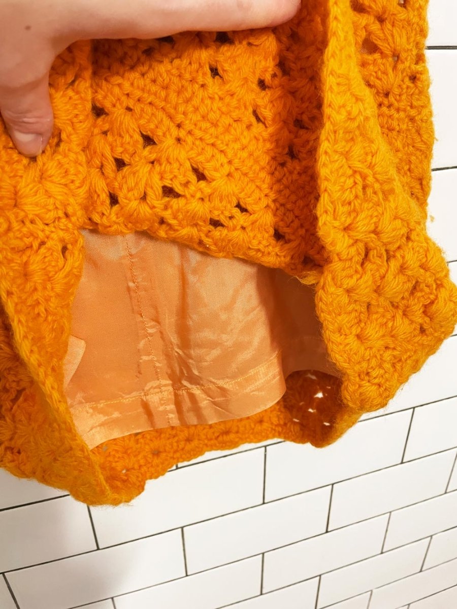 vintage 60s handmade crochet festival tank dress - good market thrift store