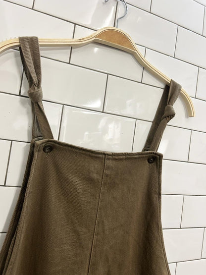 zara minimal wide leg baggy overalls - good market thrift store