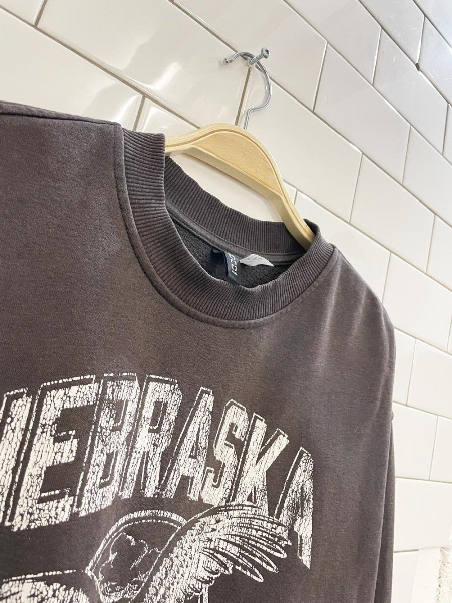 h&m nebraska eagle graphic sweatshirt - good market thrift store