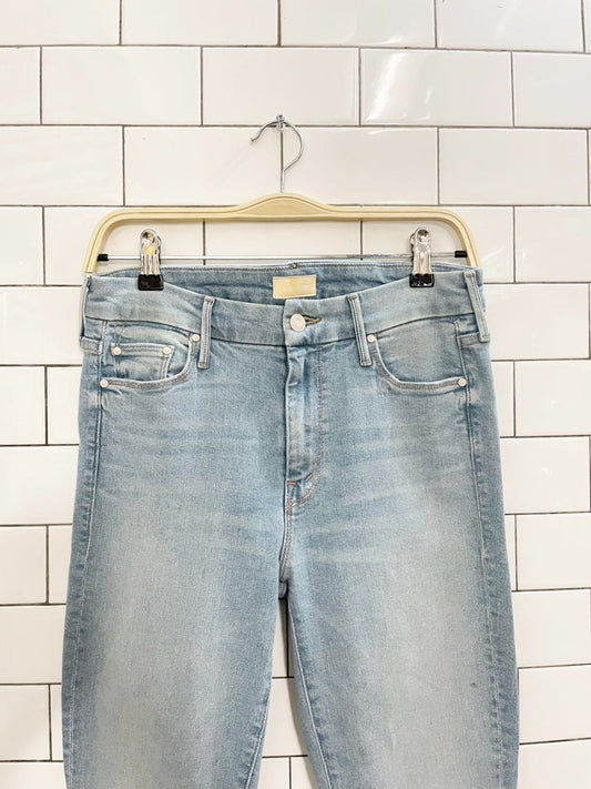 mother the looker crop light wash jeans - good market thrift store