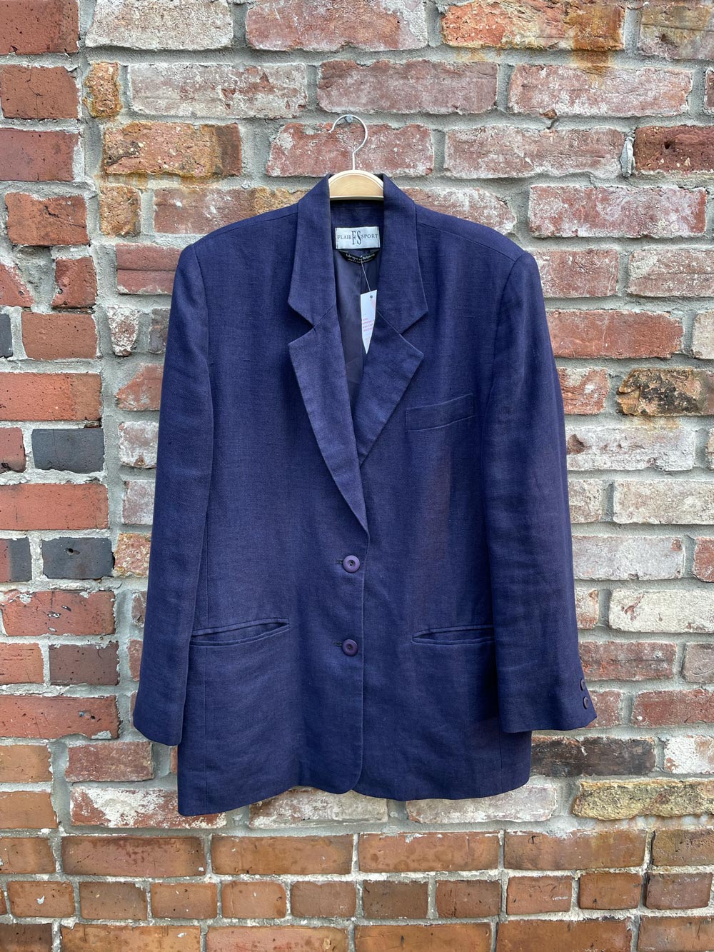 vintage flair sport 100% linen blazer