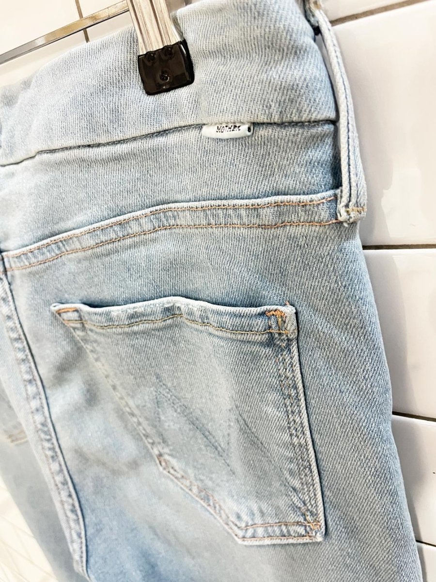 mother the looker crop light wash jeans - good market thrift store
