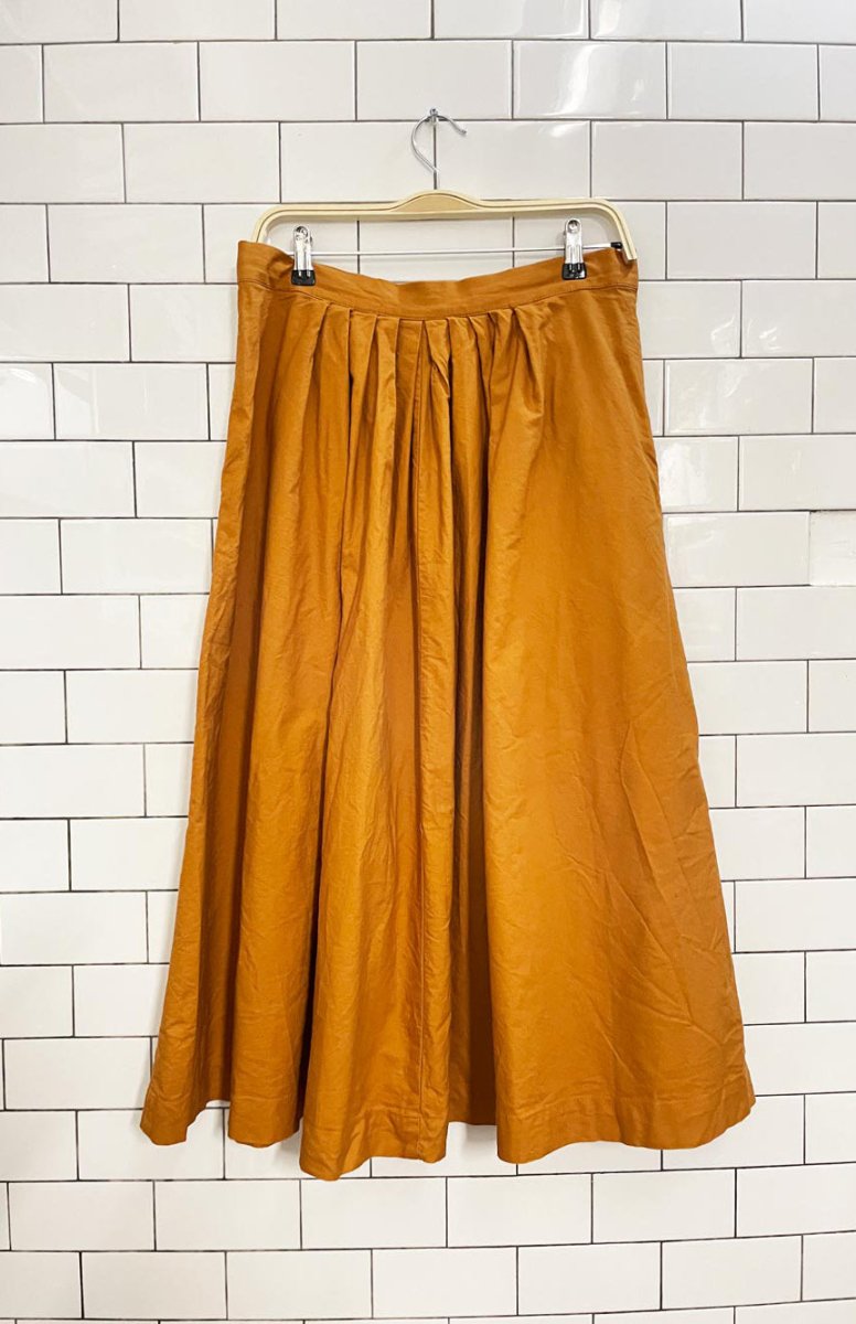 h&m goldenrod full button midi skirt - good market thrift store