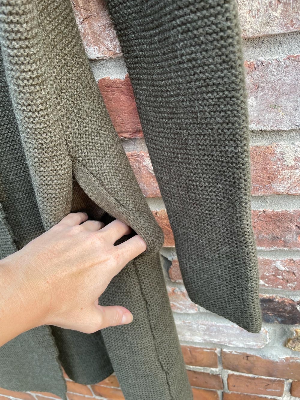 rudsak wool-blend cardigan with rabbit fur trim