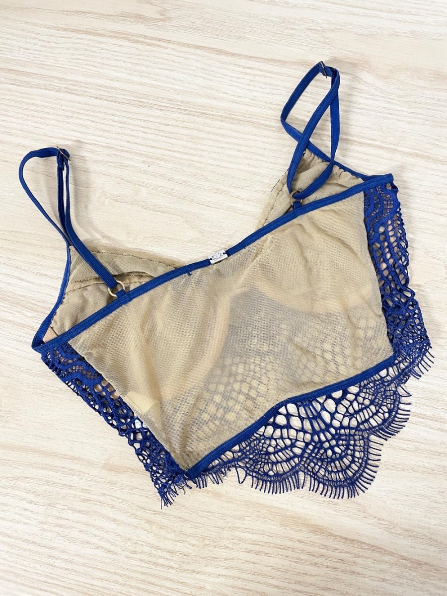 for love & lemons bat your lashes lace bra - good market thrift store