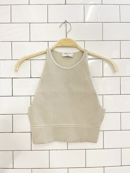 babaton sculpt high neck crop tank - good market thrift store