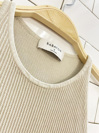 babaton sculpt high neck crop tank - good market thrift store