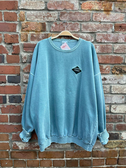 vintage 90s greenhills tennis distressed crew