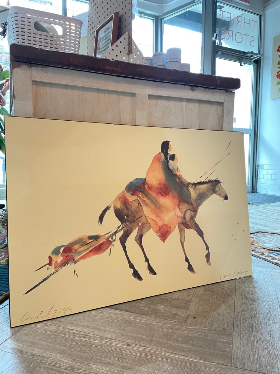 vintage carol grigg mom and child aboriginal art - good market thrift store