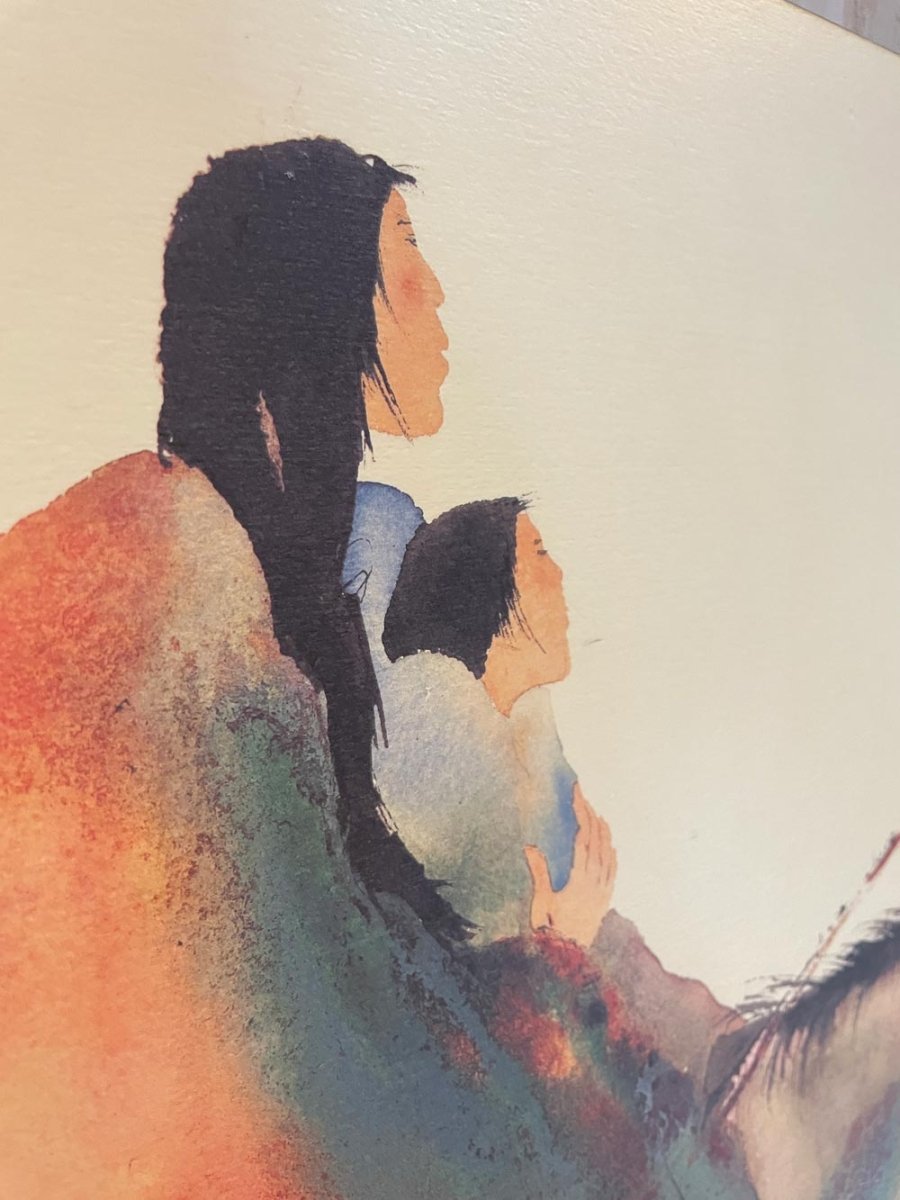 vintage carol grigg mom and child aboriginal art - good market thrift store
