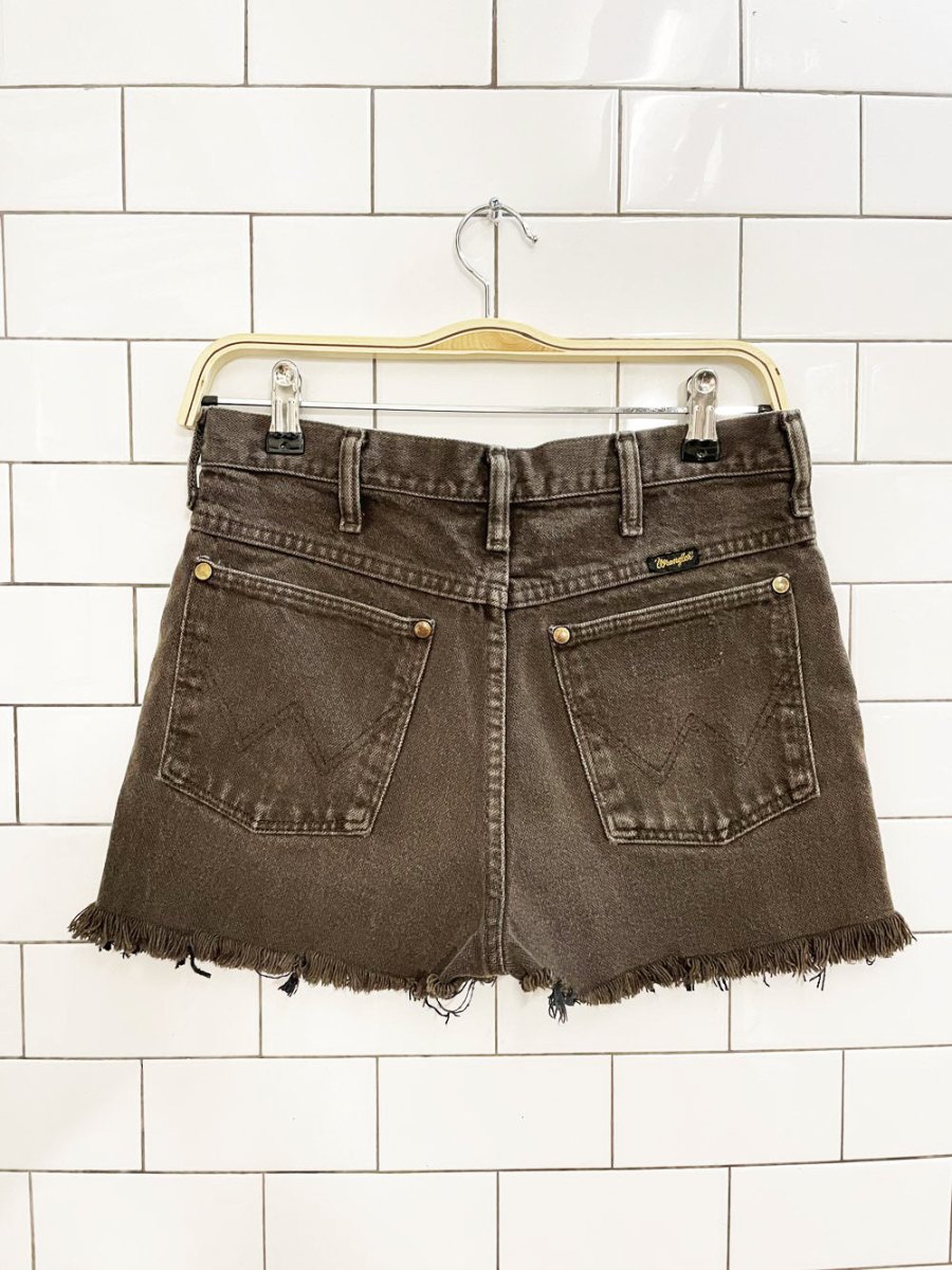 vintage wrangler high rise cut of denim shorts - good market thrift store