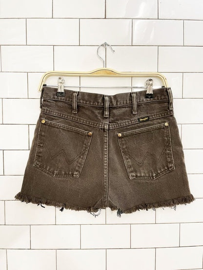 vintage wrangler high rise cut of denim shorts - good market thrift store