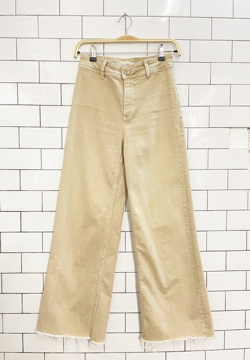 mango catherine high rise wide leg crop jeans - good market thrift store