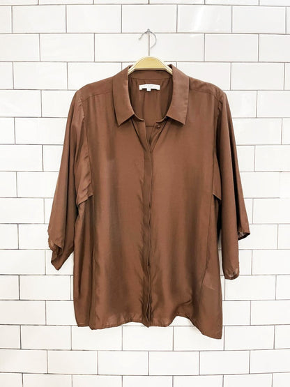 yaya LA oversized sleeve boxy shirt - good market thrift store