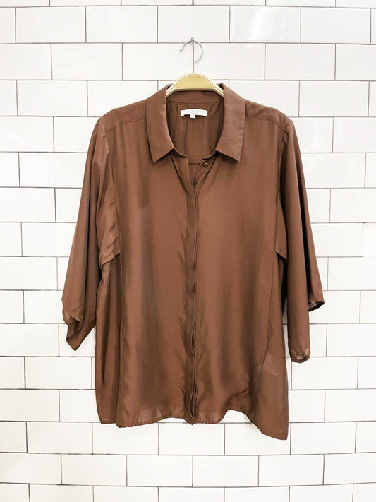 yaya LA oversized sleeve boxy shirt - good market thrift store