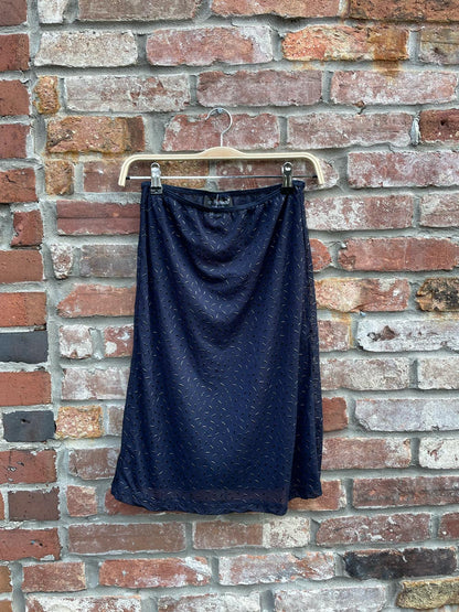 vintage 00s le chateau stretchy sheer mini skirt