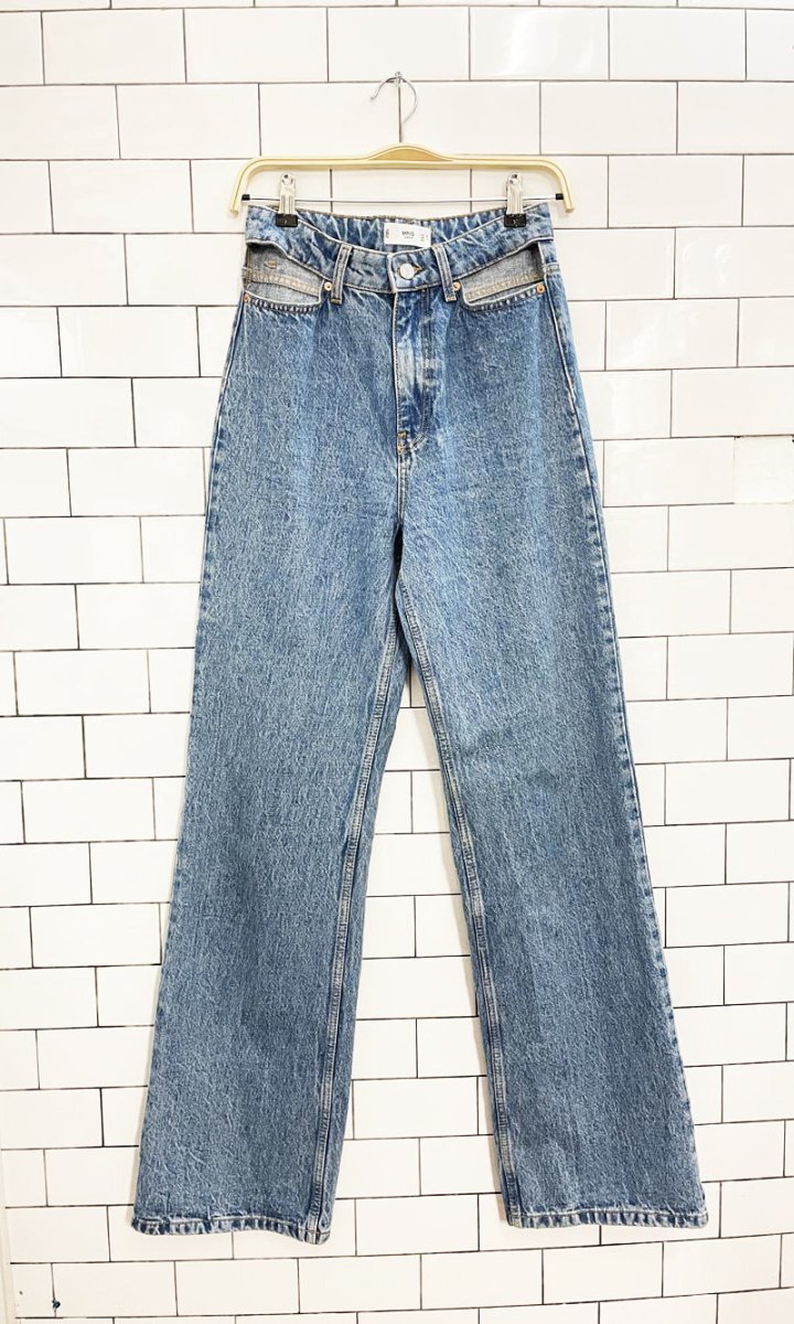 mango 2025 pocket cut out wide leg jeans - good market thrift store