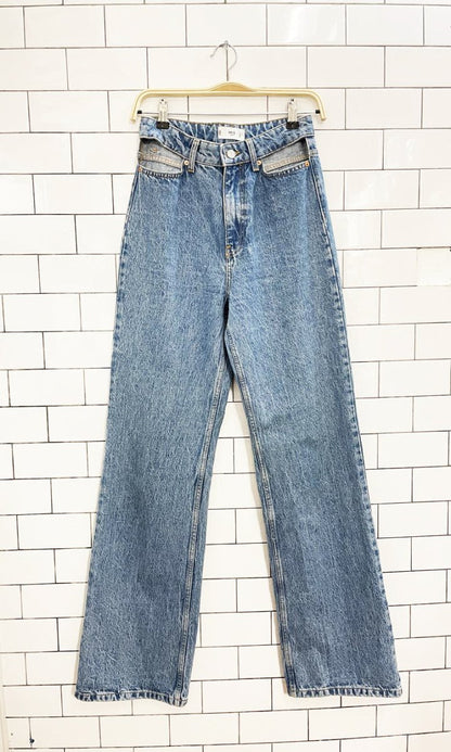 mango 2025 pocket cut out wide leg jeans - good market thrift store
