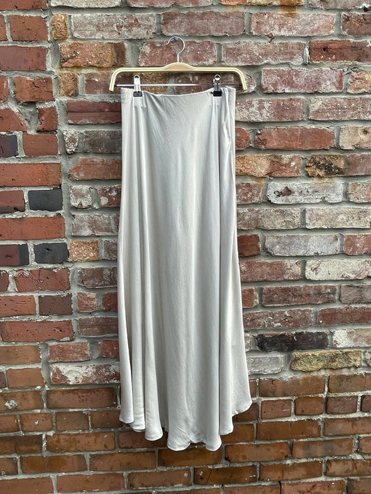 venti6 champagne satin midi skirt