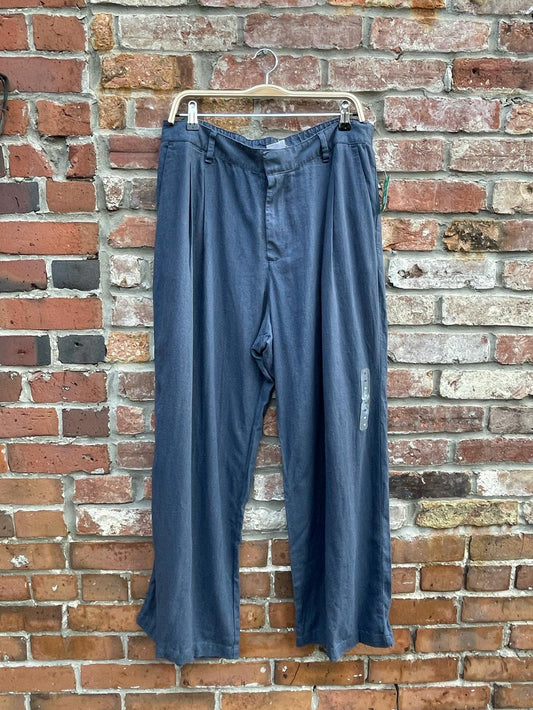 nwt gap linen blend pleated easy trouser