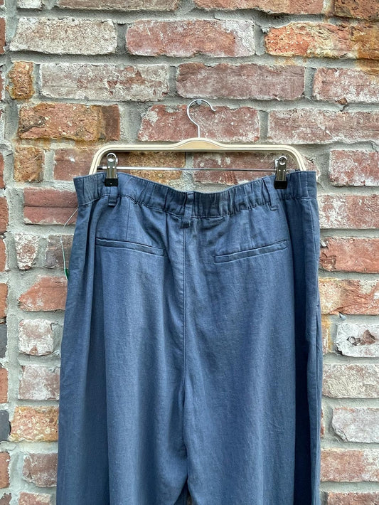 nwt gap linen blend pleated easy trouser