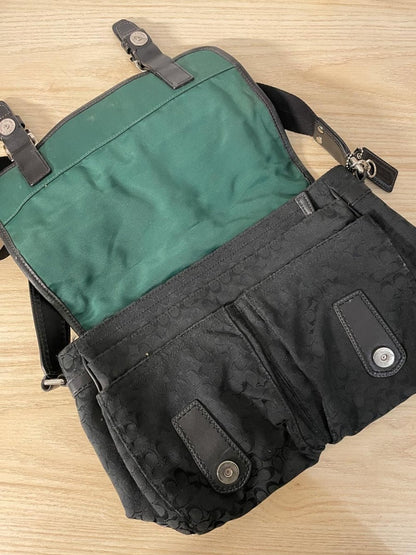 coach signature canvas saddle messenger bag - good market thrift store