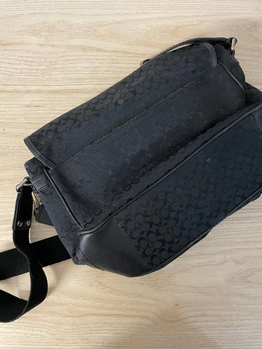 coach signature canvas saddle messenger bag - good market thrift store