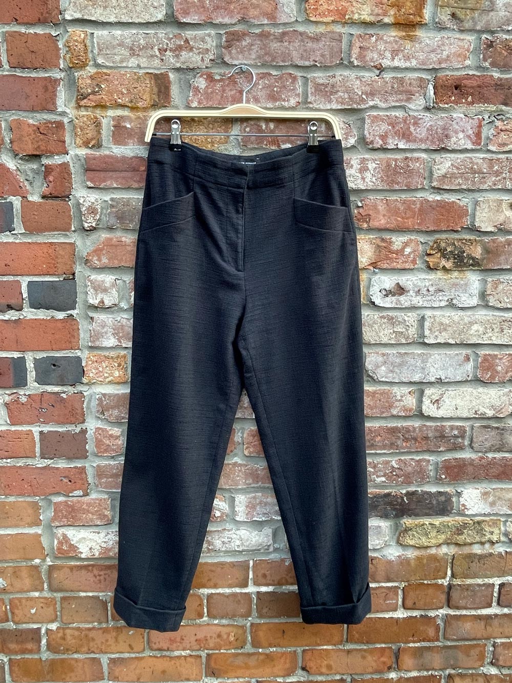 club monaco textured cotton cuffed trouser
