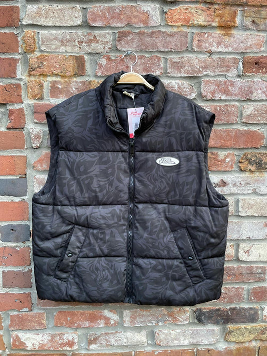 h&m x no fear y2k skater puffer vest