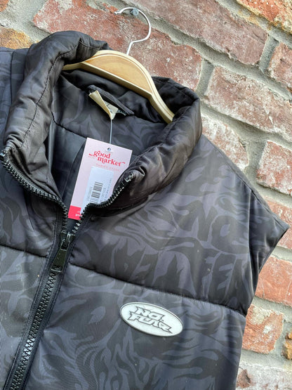 h&m x no fear y2k skater puffer vest