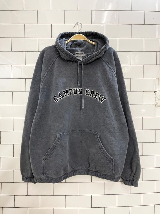 vintage 90s campus crew varsity letter hoodie - good market thrift store