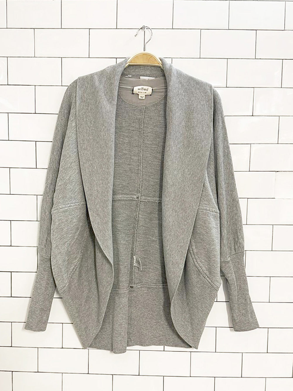 wilfred diderot open cocoon sweatshirt cardigan | aritzia