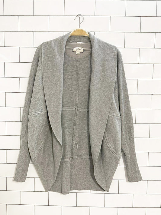 wilfred diderot open cocoon sweatshirt cardigan | aritzia