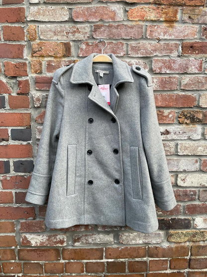 zara grey double breasted car coat