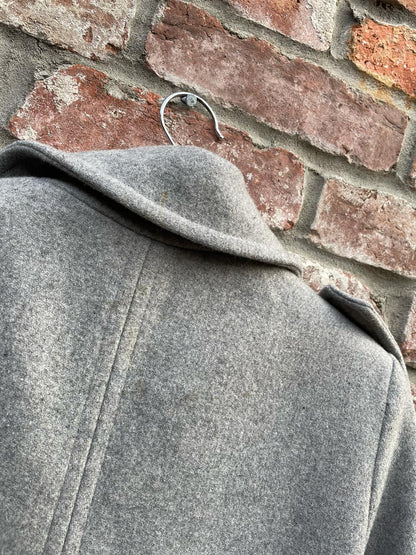 zara grey double breasted car coat