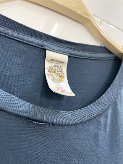 y2k ed hardy distressed long sleeve tee - good market thrift store