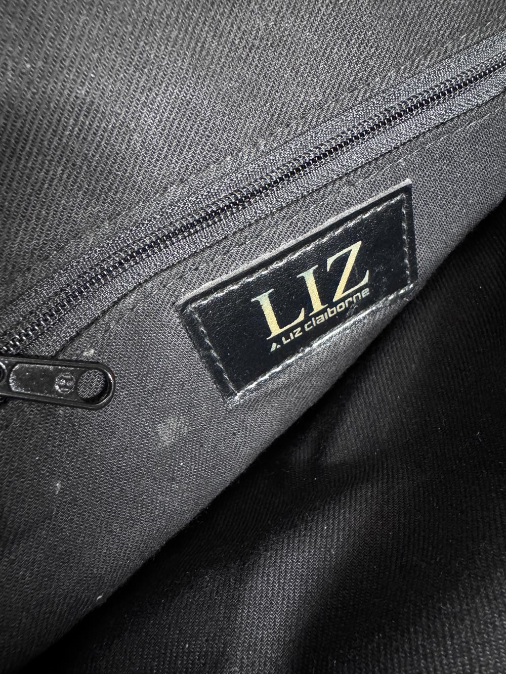 vintage 90s liz claiborne leather monogram handbag