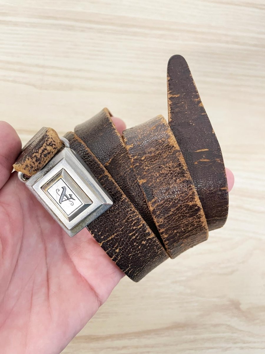 vintage hickok morocco goat A buckle leather belt - good market thrift store