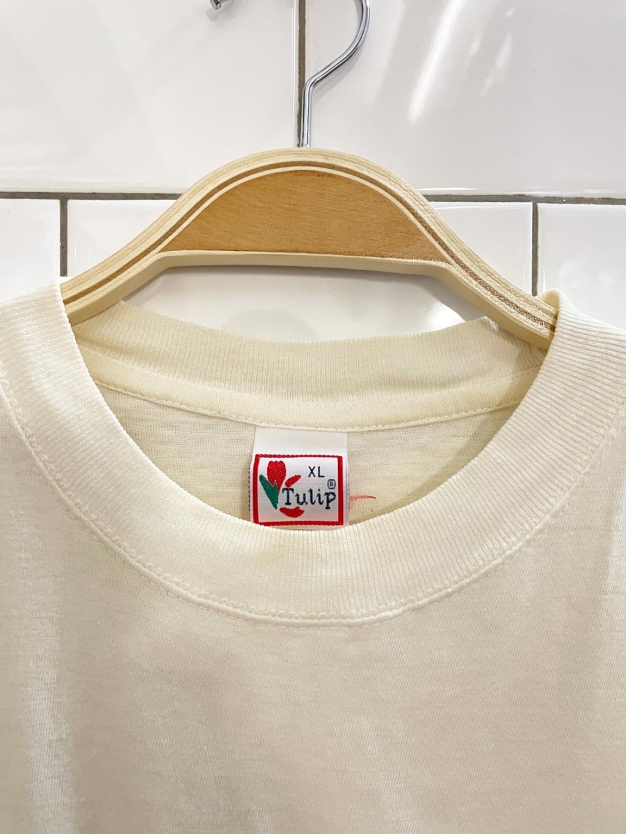 vintage 80s paris embroidered tee - good market thrift store