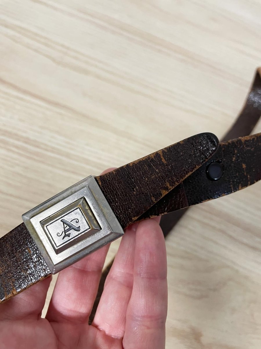 vintage hickok morocco goat A buckle leather belt - good market thrift store