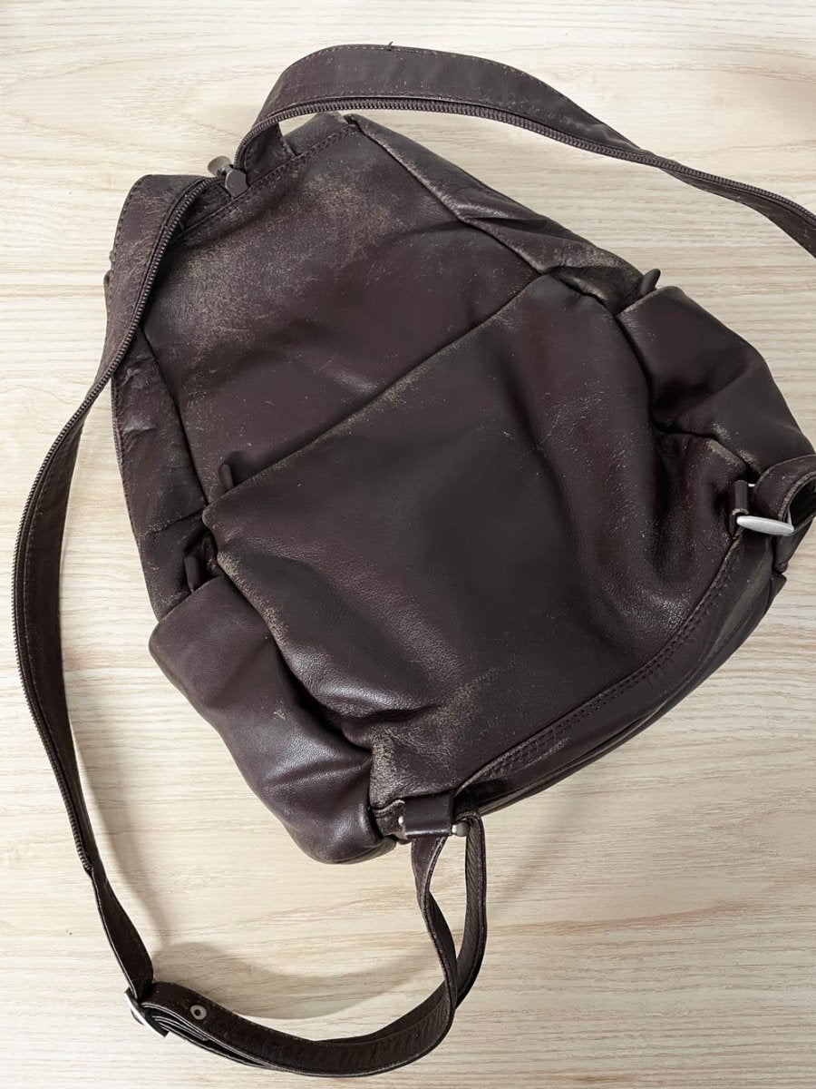 vintage 00s derek alexander leather backpack - good market thrift store