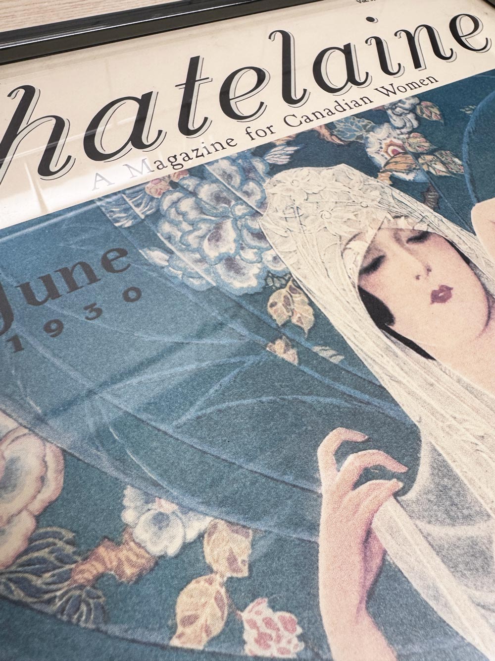 vintage 30s chatelain magazine cover framed art