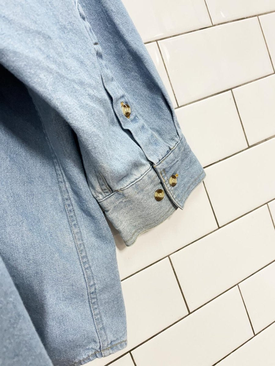 vintage oxford doge challenger denim shirt - good market thrift store