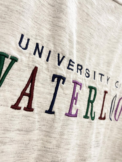 vintage 90s university of waterloo embroidered tee - good market thrift store