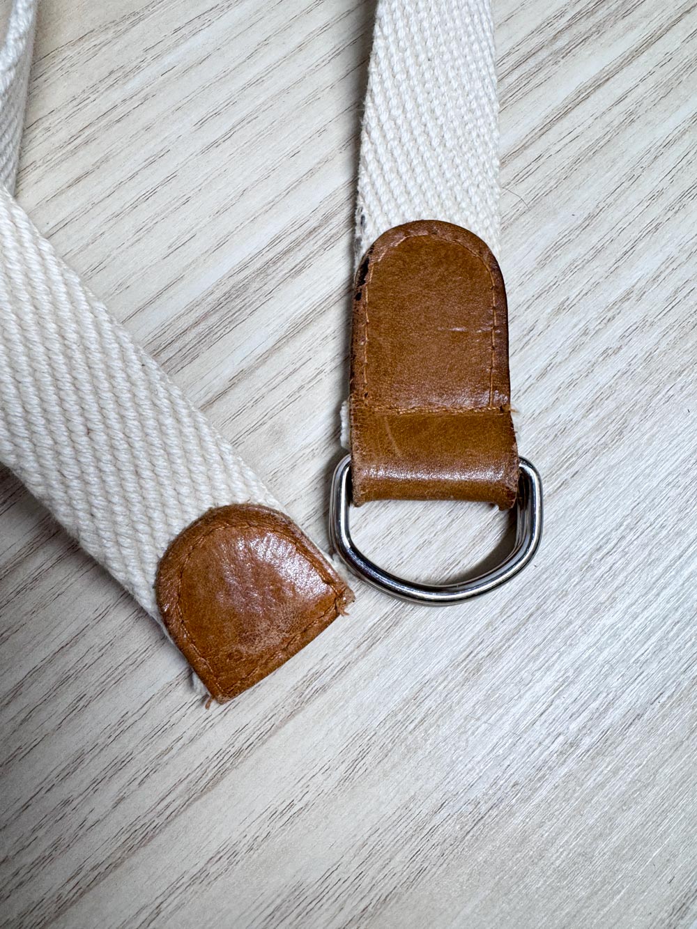 vintage 90s eddie bauer leather trim woven belt