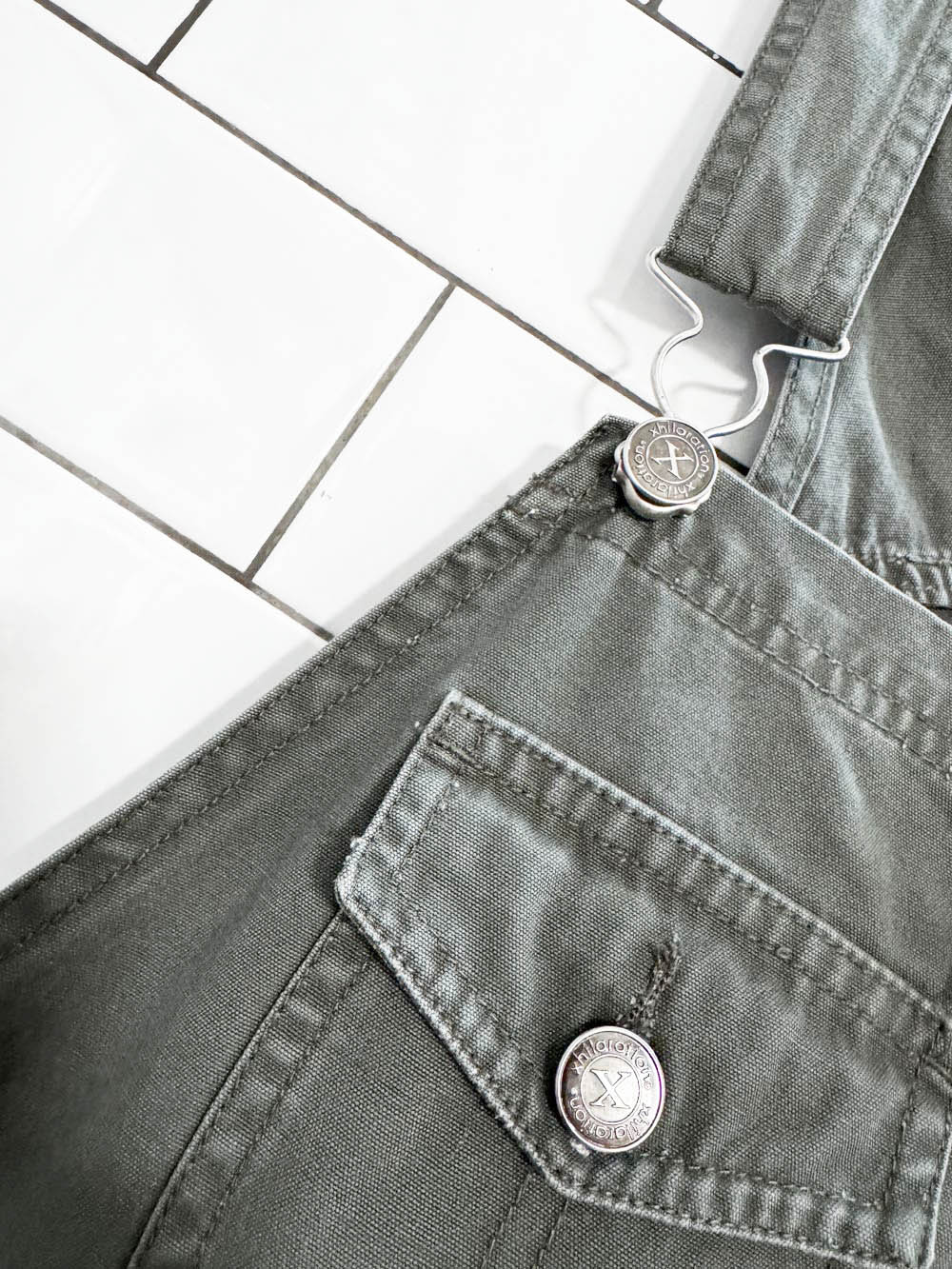 y2k xhileration baggy denim short overalls